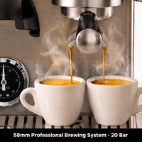 Machine à expresso avec moulin intégré 110V 120V 20 bars, double chaudière, semi-automatique, USA 110 Volts