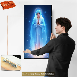Holy Mary dọc treo bóng vải in tường nghệ thuật trang trí áp phích pha lê sứ mẹ thần Áp phích trang trí nhà tường sơn - Product Image 4
