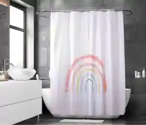 Tenda da doccia impermeabile personalizzata in poliestere 72x84, tende da bagno, set di tende da doccia