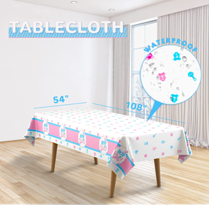 Gender Reveal Party supplies Set di stoviglie usa e getta piatti per la cena di carta tazze tovagliolo per lui o lei Baby Shower Pink/Blue Decor - Product Image 6