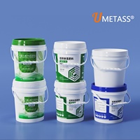 15L 16L 18L 20L Ember Plastik PP Kustom, Ember Cat Plastik Kosong Bebas BPA, Dapat Didaur Ulang, Dilengkapi Pegangan dan Tutup, Wadah Food Grade