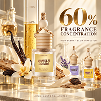 Diffuseur de parfum vanille pour voiture, rechargeable, à suspendre, flacon diffuseur de 8 ml, pendentif à huile longue durée, vente en gros
