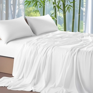 Cloudland 400tc 100% Bamboo Fabric Bed Sheet Set <strong>King</strong> <strong>Size</strong> Bamboo Viscose Collection Luxury Bamboo <strong>Bedding</strong> - Product Image 1