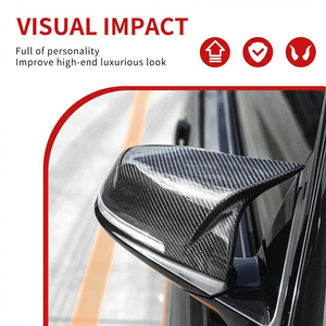 Copertura Specchietto in Vera Fibra di Carbonio per BMW F20 F21 F22 F30 F31 F32 F36 F87 E84 X1 M2 M3 Serie 1 2 3 4 Stile M Ricambio Calotta LHD - Product Image 3