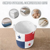 Sac de rangement à cordon personnalisé avec drapeau du Panama, en polyester durable, pour l'organisation domestique et l'arrangement des objets.