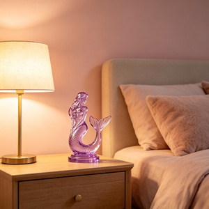 Sculture di Sirene Personalizzabili BZY: Modelli da Esterno o Piccoli Modelli da Scrivania in Resina Cristallina Trasparente - Product Image 2