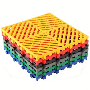 Dalles de sol en plastique industriel colorées, résistantes aux chocs et antidérapantes, pour ateliers de détaillage automobile et ateliers. - Product Image 2