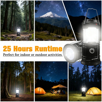 Lanterne LED solaire rechargeable portable ABS+alliage d'aluminium 25H de fonctionnement 1600mAh Batterie IP54 Étanche Certifié TUV Lumière 3500K