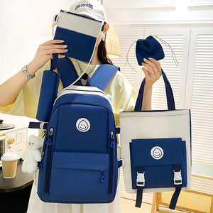 Una nueva mochila transfronteriza de gama alta para niñas, una versátil mochila de nailon para estudiantes de secundaria, un conjunto de cinco piezas y una compañía informal - Product Image 2