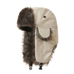 Gorro de Invierno para Hombre, Estilo Piloto, con Orejeras, de Fibra de Poliéster, Cálido, Tipo Ruso, para Esquí, Resistente al Viento y al Frío - Product Image 4