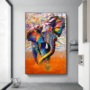 Pintura en lienzo de Elefante Africano para decoración del hogar, pintura de pared con grafiti, fotos para habitación de niños - Product Image 2