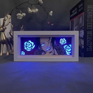 Boîte à lumière Anime Nana Osaki pour la <span class=keywords><strong>d</strong></span>écoration de la <span class=keywords><strong>chambre</strong></span> des enfants, lumière de nuit LED Manga, boîte à lumière 3D en papier <span class=keywords><strong>d</strong></span>écoupé Nana Osaki, lampe de chevet - Product Image 5