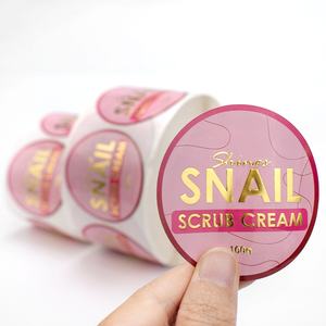 יוקרה אישית מעגל נייר skincare תוויות הרכב התאמה אישית לוגו תווית קוסמטיקה תווית מוצר ספק מדבקות ספק מוצר - Product Image 1