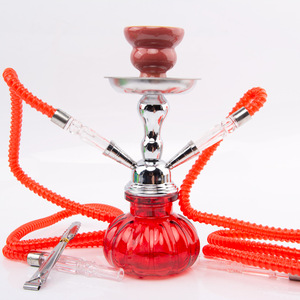 ชุดมอระกู่แบบพกพาชุดบุหรี่ท่อคู่ขนาดเล็กรูปทรงโคมไฟสีสันสดใส - Product Image 6