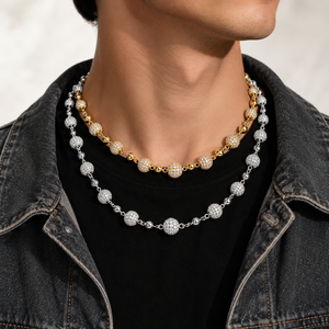Collar de Cadena de Eslabones de Plata con Baño de Rodio y Moissanita, Estilo Cubano Iced, Joyería de Moda Hip Hop Streetwear, Regalo Unisex - Product Image 5