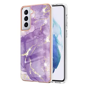 Luxury Marble Phone Case For Samsung A32 A14 5g Protective Case Plating Anti Fall For Samsung S21plus S22 Ultra