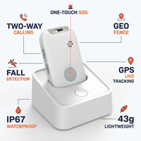 Produits de soins aux personnes âgées, système de réponse aux urgences personnelles par télésoin mobile pour personnes âgées, bouton SOS, alarme et localisateur pour travailleurs isolés