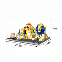 Architektur-Bausteine Große Pyramide von Gizeh Modell Kairo Ägypten Wahrzeichen DIY Baustein-Set ABS Lernspielzeug OEM-Hersteller