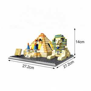 Blocchi da Costruzione Architettonici, Modello della Grande Piramide di <span class=keywords><strong>Giza</strong></span>, Monumento del Cairo in Egitto, Set di Blocchi Fai-da-Te in ABS, Giocattolo Educativo, Produttore OEM - Product Image 5