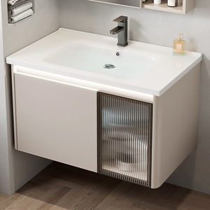 Meuble de salle de bain moderne avec vasque intégrée en ardoise - Product Image 6