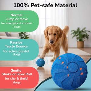 Jouet pour animaux de compagnie automatique, mobile, rotatif, en E-TPU, imperméable, intelligent et interactif, balles pour chiens de taille moyenne et grande - Product Image 2