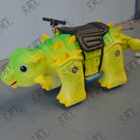 Scooter dinosaure animatronique 3D électrique pour parc d'attractions, voiture dinosaure pour enfants