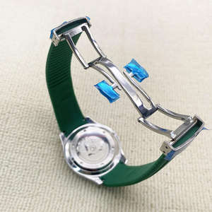 Montre mécanique automatique unisexe personnalisable, mouvement NH35, cadran en cristal saphir, boîtier en acier inoxydable, bracelet en cuir véritable - Product Image 3