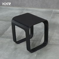 Chaises en marbre à surface solide au design personnalisé Tabouret de douche en pierre artificielle pour salle de bain