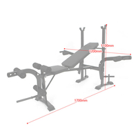 Banc de gymnastique multifonctionnel réglable Inclinaison Preacher Curl Bodybuilding Flat Decline Weight Training pour les entraînements de banc plat