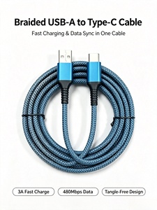 Cavo USB a Type-C Togudu T-255 in nylon intrecciato con ricarica rapida <span class=keywords><strong>e</strong></span> protezione rinforzata contro la deformazione - Product Image 4