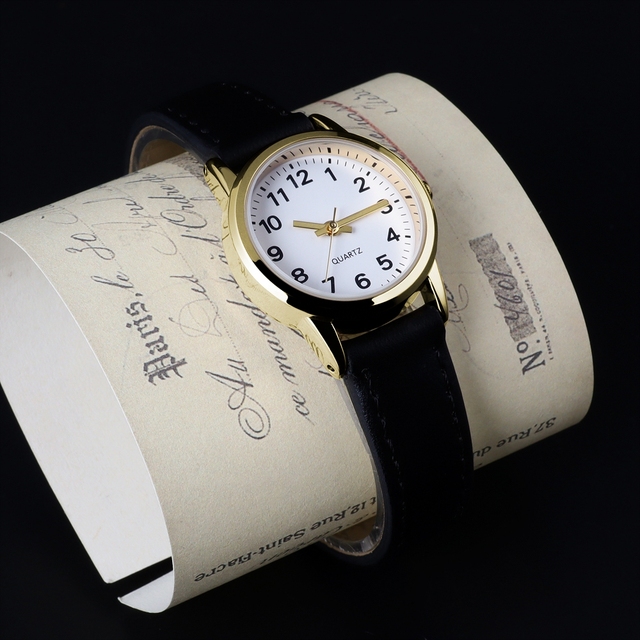 Minimalist Watch Logo Womens Gold Plated Fashion Watches Vintage Watch Women