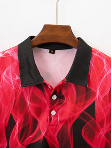 Chemise de golf d'extérieur en gros, printemps, logo personnalisé, impression numérique sur le devant, 100% coton, manches courtes, décontractée, tricotée, unie, teinte unie - Product Image 3