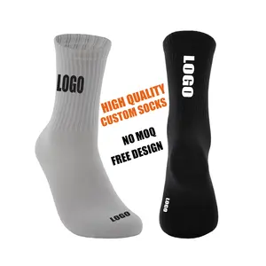 Quality Crew Fashion Grip Embroidery Women Compression Logo Print Men's Designer Sport Custom Socks