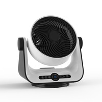 Ventilateur de table électrique intelligent et silencieux, oscillant 3D, 8 pouces, avec affichage LED, minuterie marche/arrêt, cinq modes de ventilation, 28W, pour intérieur, télécommande
