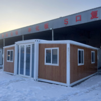 Zhongnan dapat disesuaikan rumah kontainer expandable prefabrikasi modular mewah flatpack ponsel prefab dengan toilet