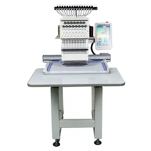 15 aiguilles 1 tête fil broderie fil métallique machines à broder informatisées pour chapeau, commercial