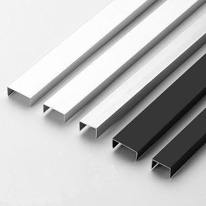 Aluminum Alloy <b>Edge</b> Banding U-Shaped Channel 0.4 3mm Water Resistant Bathroom Partition Hardware - Product Image 2