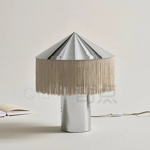 Minimalist Stainless Steel Tassel <b>Table</b> <b>Lamp</b> E27 Led Bulb Switch Control For Bedroom <b>Study</b> Living Room - Product Image 3