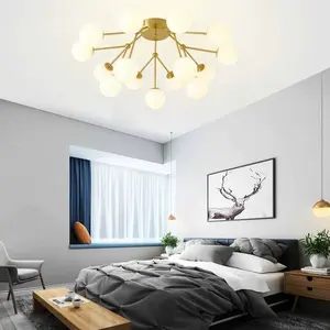 Lampu personalisasi di ruang tamu kamar tidur, lampu molekul Modern minimalis dan menawan untuk ruang makan
