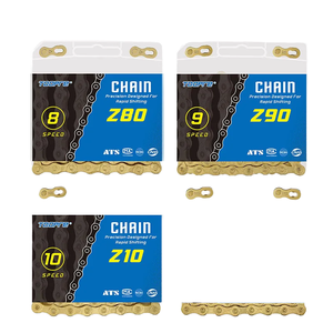 <span class=keywords><strong>Cadena</strong></span> de bicicleta TOOPRE de una sola velocidad, 6-12 velocidades, <span class=keywords><strong>MTB</strong></span>, bicicleta de carretera, 116L, disponible, Material de acero galvanizado dorado plateado - Product Image 2