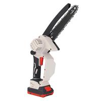 Scie à chaîne électrique sans fil 8 pouces à une main, mini-moteur sans balais, scie à bois à batterie haute efficacité pour le bricolage