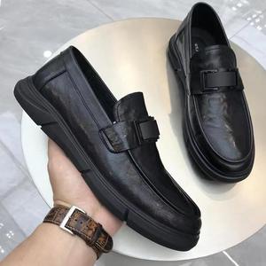 Zapatos de Hombre Nuevos 2025, Zapatos Casuales de Negocios de Cuero Genuino, Mocasines Sin Cordones de Suela Suave para Hombre - Product Image 4