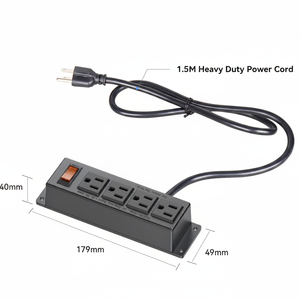 BAYU BAYU-E03 Caja de Conexión <span class=keywords><strong>Oculta</strong></span> con Enchufes Eléctricos Estándar de EE. UU., 3 Tomas de CA y 2 Puertos USB, <span class=keywords><strong>Regleta</strong></span> de Alimentación con Interruptor y Cable de 1.5m - Product Image 4