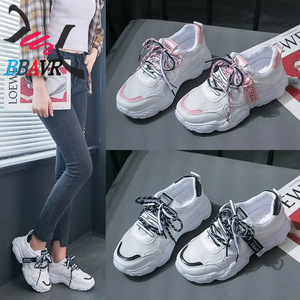 2021 New Thick-soled Breathable Height Increasing Student Casual Sports Walking Court Sneakers Women's Shoes - Product Image 2