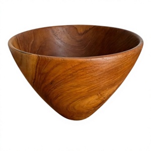 Tazón para Servir de Madera de Acacia de Gran Capacidad, Estilo Vintage, Hecho a Mano, Pulido, Ecológico, para Fiestas en Casa, Mezclar, Cocinar, Uso en Campamentos - Product Image 3