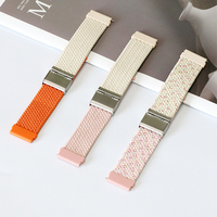 Bracelets de montre personnalisés en nylon double couleur pour femmes pour le port de montres universelles