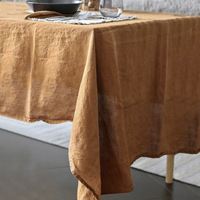 Nappe unie en lin 100% français teint en fil, vente en gros pour restaurants et familles