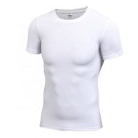 Chemise de Compression rouge à séchage rapide de haut niveau Couche de base Compression Muscle Fit T-shirts de musculation pour hommes Vêtements de sport