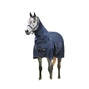 Paard Tapijten Waterdichte Volledige Dekking Hals Blauw Stabiele 1200d Polyester Winter Paard Tapijt