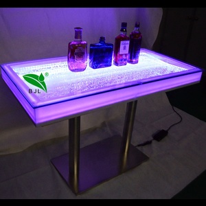 热卖现代夜总会家具玻璃桌面led吧台桌 - Product Image 5
